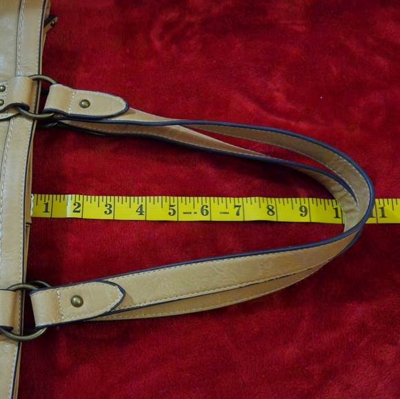 Born Concept Light Tan Faux Leather Tote Bag - Picture 3 of 12